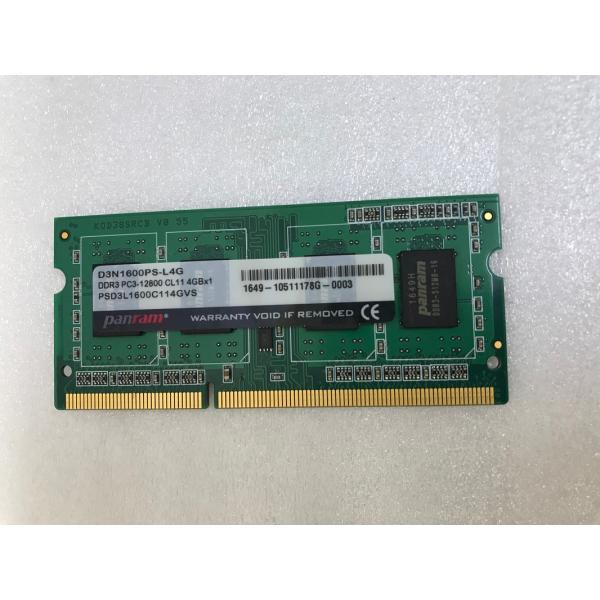 PANRAM PC3L-12800S 4GB DDR3L-1600 4GB DDR3L ノートパソコン用メモリ DDR3L LAPTOP RAM容量:4GBタイプ: 204ピン Non-ECC/ECC無しメモリDDR3L ノートパソコン用メモリ