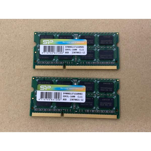 SP 2Rx8 PC3L-12800S 8GB 2枚 16GB DDR3L ノートPC用 メモリ 204ピン DDR3L-1600 8GB 2枚セット 16GB DDR3 LAPTOP RAM