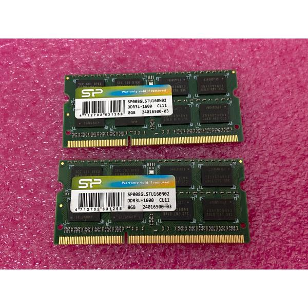 SP 2Rx8 PC3L-12800S , DDR3L-1600 DDR3L-12800 8GB 2枚で 16GB DDR3L
