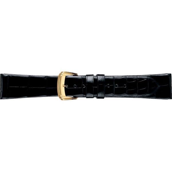 SEIKO BAND 17mm セイコー 替えベルト クロコダイル（フランス仕立） 紳士用 黒色 DA07 正規品 返品不可【ネコポス可能】