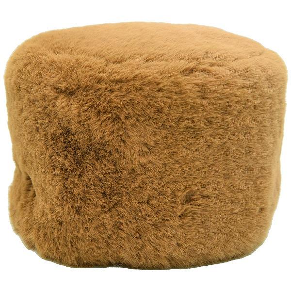 しっぽ付きロシア帽 キャメル ブラウン ベージュ 茶 フォックスファー