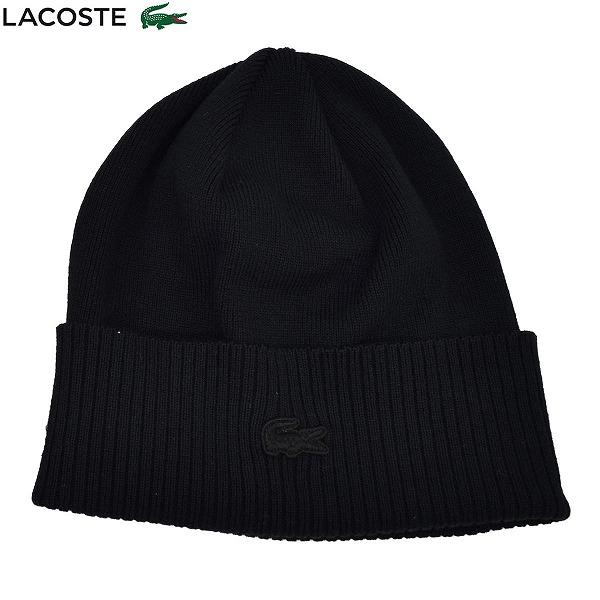 ラコステ LACOSTE ニット帽 ブラック 黒 メンズ レディース 帽子 春夏 L1225