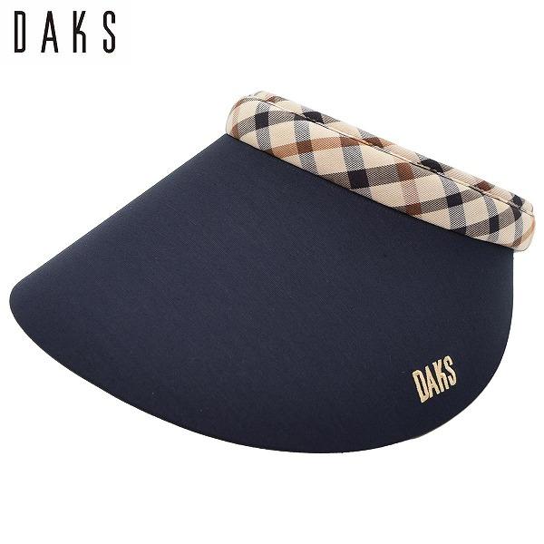 サンバイザー ダックス レディース  国産 日本製  DAKS UV 洗える ネイビー 紺 婦人 帽子 ゴルフ おしゃれ テニス UVカット 春夏秋冬 D9922