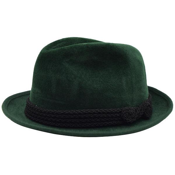 【セール 50％OFF 半額】フジハット FujiHat ウール中折れハット グリーン 緑 縄グログラン メンズ ギフト 紳士 レディース ギフト 婦人 男女兼用 帽子 秋冬