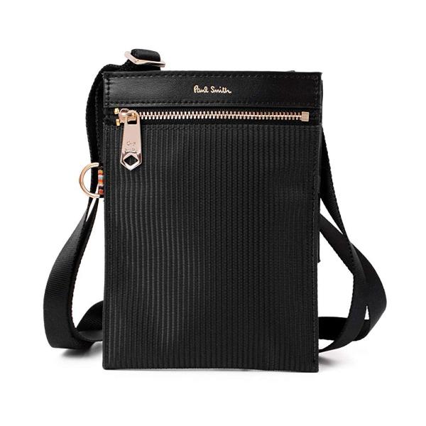35 Off ポールスミス Paul Smith 正規品 トラベルストライプポケット Psn5 ショップバッグ付き ブラック ショルダーバッグ ナイロン