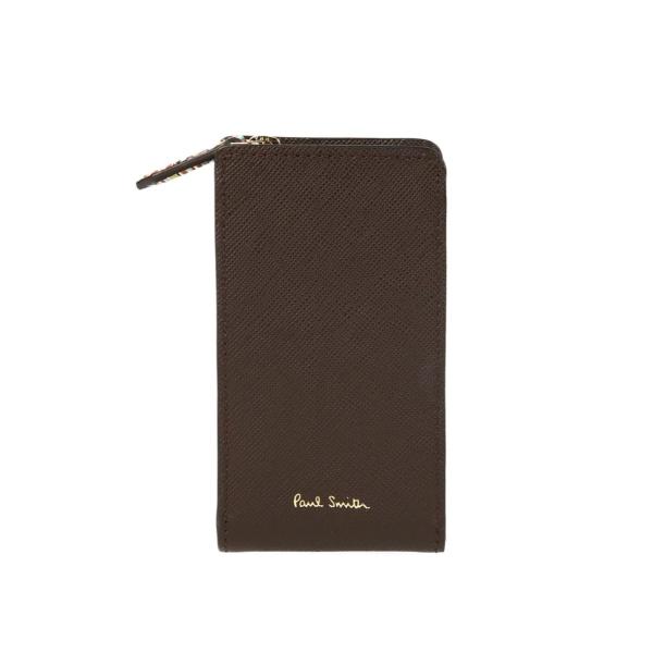 ポールスミス Paul Smith ジップストローグレイン 4連 ラウンドジップ キーケース 縦型 スマート