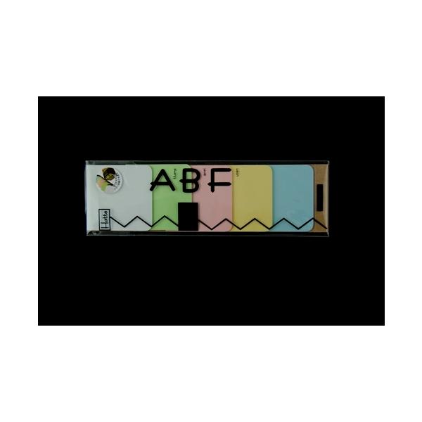 ◆パタパタ付箋（５０×５０）　角丸　パステル５色各１個付　■　Ｆ−７１２１　■