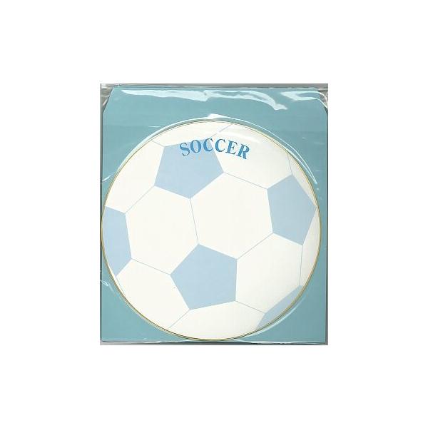 丸型色紙　サッカーボール　封筒付