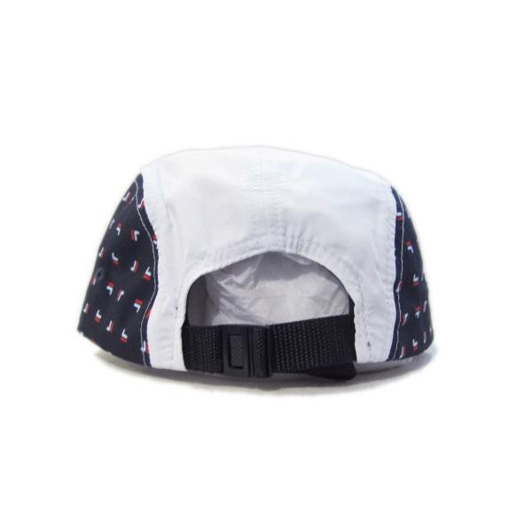 red and white flat cap