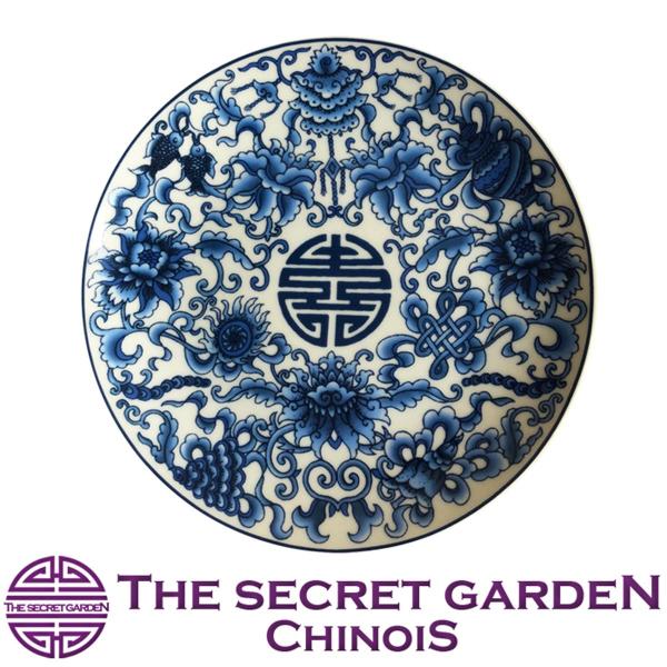 THE-SECRET-GARDEN シノワズリ 景徳鎮 お皿 青白陶器 プレート THE-SECRET-GARDEN シノワズリ 景徳鎮 お皿 青白陶器 プレート