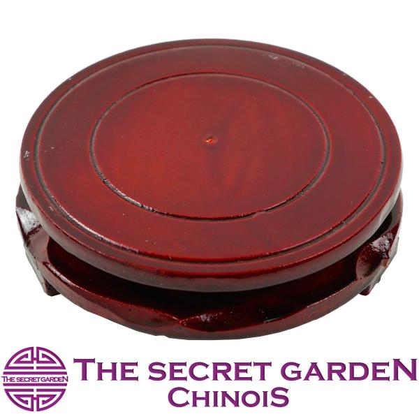 THE-SECRET-GARDEN シノワズリ 花台 飾り台 丸型 木製 スタンド 花瓶