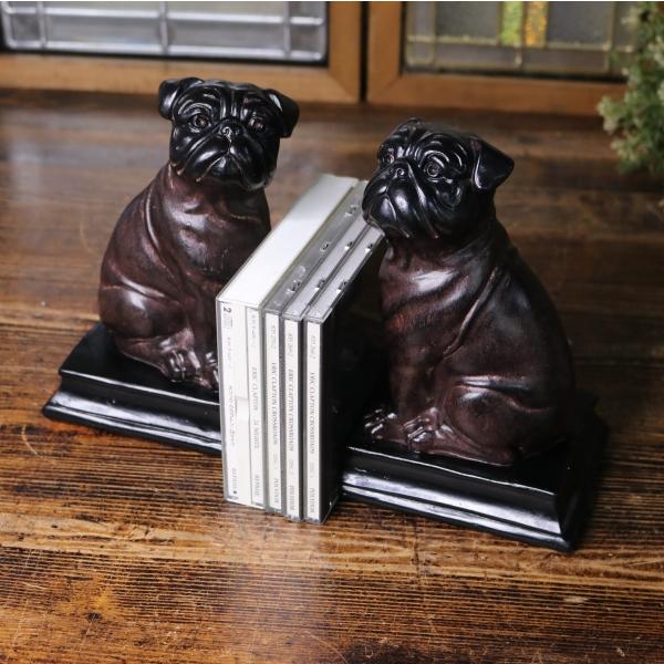 大割引 パグ ブックエンドセット 本立て オブジェ tdh-latinoamerica.de