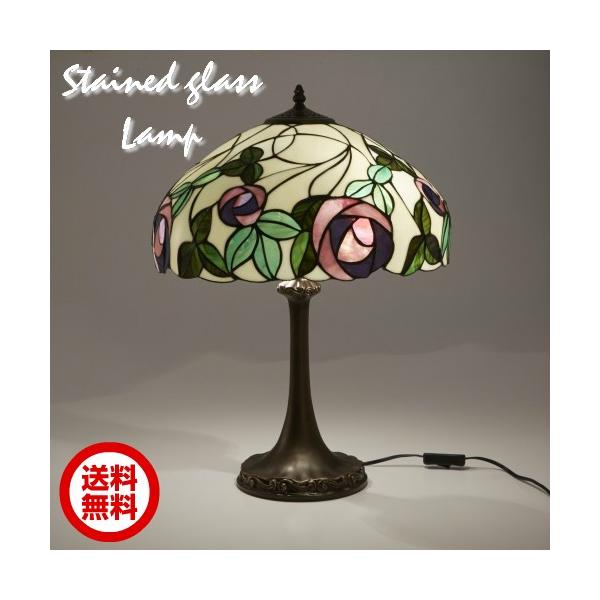 卓上ランプ 新築祝 ランプ バラ ステンドグラス テーブルランプ アンティーク 卓上ライト インテリア 照明器具 ギフト 卓上ランプ ディスプレイ 新築祝 パープルローズ お洒落 オブジェ 御祝 6441 Lieto 店 豪華