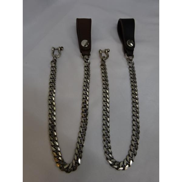 インセプション INCEPTION HORSE BUTT LEATHER BRASS CHAIN (SILVER
