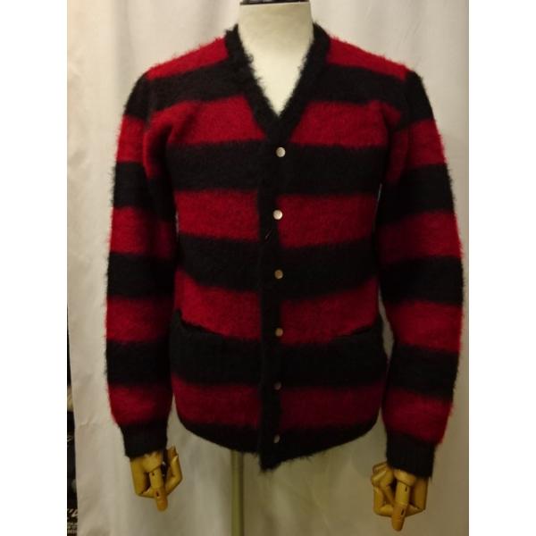 ジェラード モヘアカーディガン コバーン 赤黒 Lサイズ ジェラード