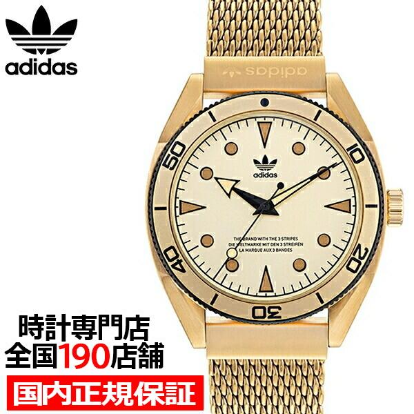 Adidas アディダス Fashion ファッション Edition Two エディション トゥー Aofh204 メンズ 腕時計 クオーツ 電池式 メッシュバンド ゴールド Aofh204 ザ クロックハウス Plus ヤフー店 通販 Yahoo ショッピング