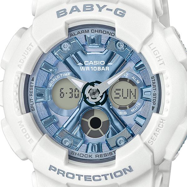 スペック Baby G ベビージー デジタル アナログ Ba 130 7a2jf レディース 腕時計 アナデジ ブルー ホワイト 国内正規