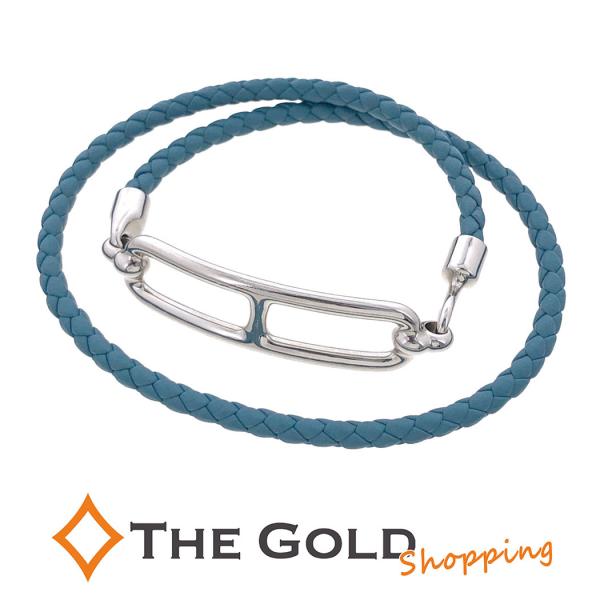 HERMES（エルメス） ドゥブルトゥール ブレスレット 15cm ルリ ブルー