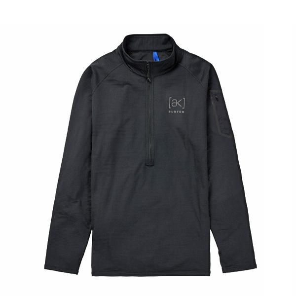 Burton [ak] フリースミッドレイヤー ブラック ハーフジップ BURTON（バートン） メンズ スノーボード ミッドレイヤー Men's Burton