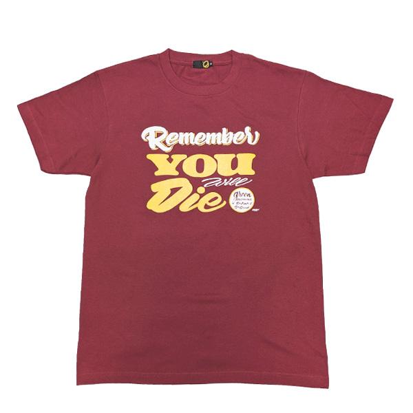 GREENCLOTHING Tシャツ 半袖 メンズ レディース　グリーンクロージング  WILL DIE TEE （バーガンディー）