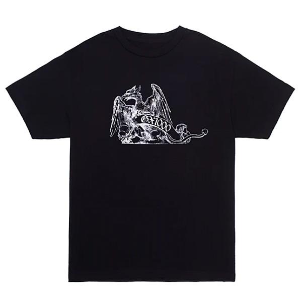 レア!GX1000ジーエックス 半袖シャツ L 黒 手書きデザイン スケート