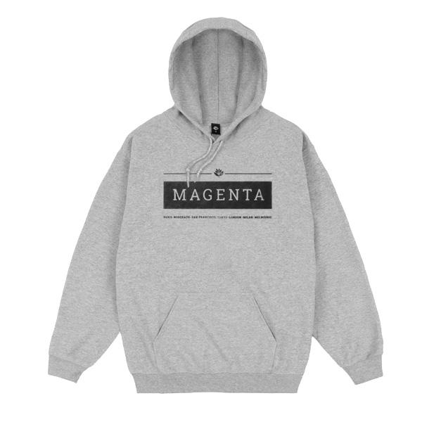 MAGENTA スウェット パーカ マジェンタ　MAGENTA SKATEBOARDS CITIES HOODIE （HEATHER GREY）