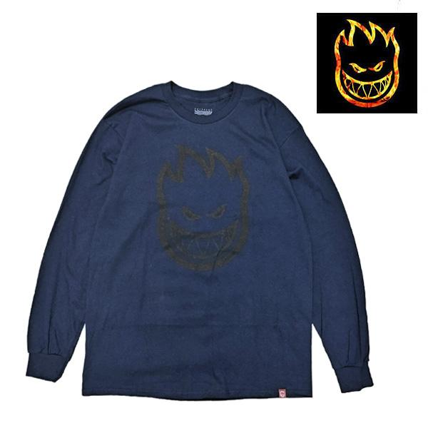 SALE SPITFIRE Tシャツ　SPITFIRE BIGHEAD  L/S TEE （NAVY/BLACK） スピットファイア ロンT 長袖
