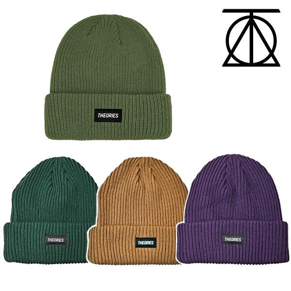 p♡p♡さま専用ニット帽 3色セット ロゴ付き SALE THEORIES ビーニー STAMP LABEL Rib Knit （4カラー) セオリーズ
