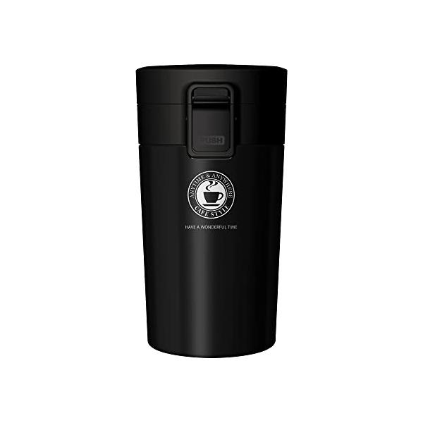 マグカップブラック/290ml/TL290・Size:290mlColor:ブラック・パッケージ個数:1・サイズ:7.9×8.6×14.7cm・材質:本体/ステンレス鋼(アクリル樹脂塗装)、飲み口・フタ・フタ本体/PP、ロックレバー/ABS...