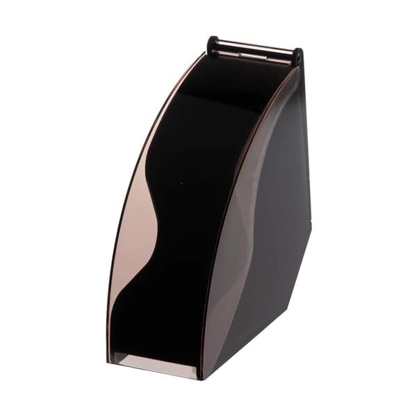 ブラックブラック/100枚収納/24521・Style:ブラック・パッケージ個数:1・サイズ:幅約23.1×奥行7.3×高さ13.6cm・本体重量:約200g・素材・材質:ポリスチレン・生産国:日本・ホコリがかぶらないフタ付き