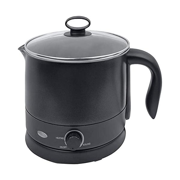 2)クッキングケトル/ブラック[旧モデル]ブラック/1.2 L/YRGA-S600(B)・Style:2)クッキングケトル/ブラック[旧モデル]・パッケージ個数:1・一人暮らしにぴったり クッキングケトル・本体サイズ:幅23×奥行16.8×...