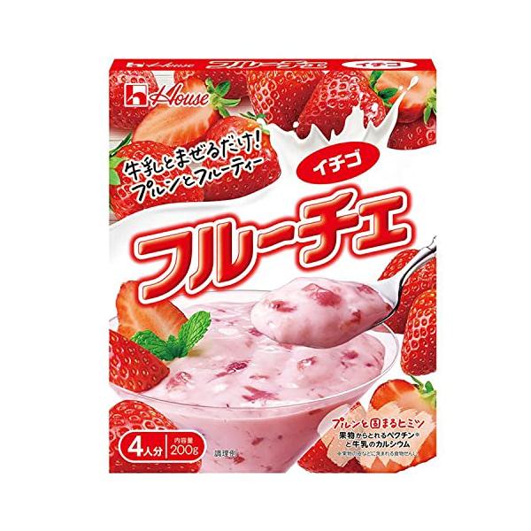 他サイト： フルーチェ ハウス イチゴ 200g×5個[牛乳とまぜるだけで、果肉入りのデザートを簡単に楽しめます]の商品画像