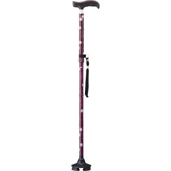 室外用パープル/婦人用/-・Size:婦人用Style:室外用・パッケージ個数:1・サイズ:全長/78.5~90.5cm(5段階、ピッチ3cm)、折りたたみ時/31cm、身長約148~174cm対応・材質:本体/アルミニウム、持ち手/ABS...