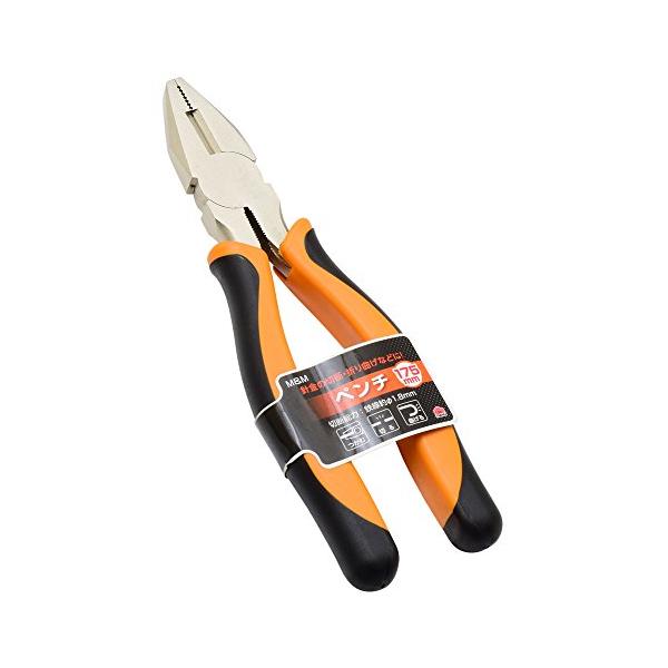 他サイト： 高儀(Takagi) M&amp;M 成形グリップ ペンチ 175mmの商品画像