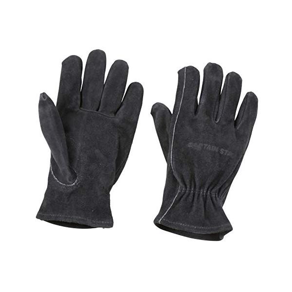 他サイト： キャプテンスタッグ(CAPTAIN STAG) アウトドア キャンプ BBQ 手袋 レザーグローブ 牛革 ブラック UG-3279の商品画像