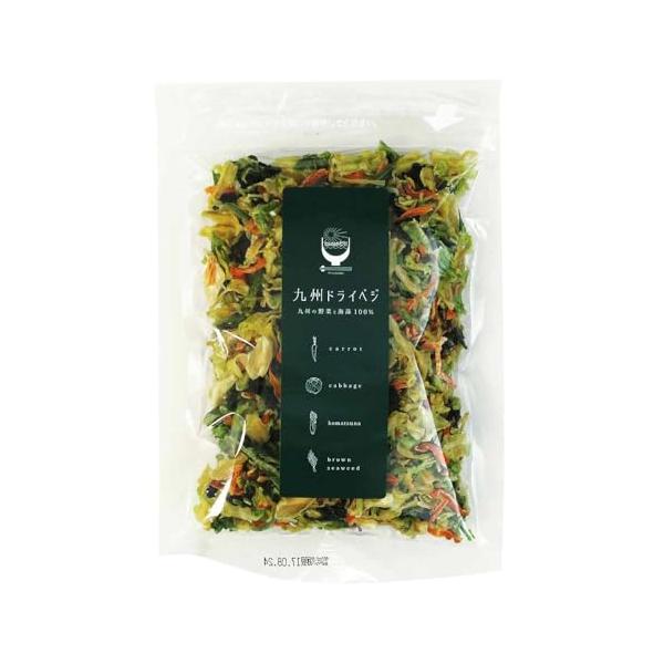 他サイト： ドライベジ 乾燥野菜 九州産 野菜&amp;わかめ ミックス 100g 1袋 みそ汁 カップ?の具 インスタントラーメン スープ 非常食の商品画像