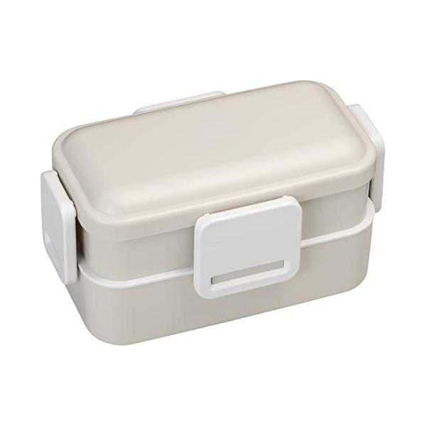他サイト： スケーター(Skater) 抗菌 ふんわり盛れる ドーム型フタ 2段 弁当箱 600ml くすみグレー 日本製 PFLW4AG-Aの商品画像