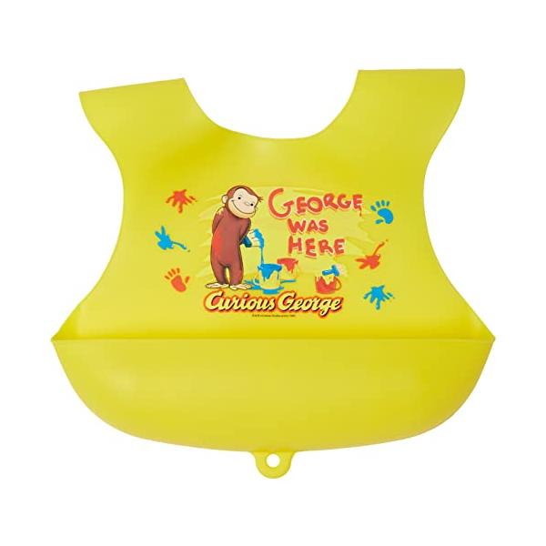 他サイト： [Skater] エプロン 1 スタイ 子供用 食事エプロン シリコン製 おさるのジョージ 26×35cmの商品画像
