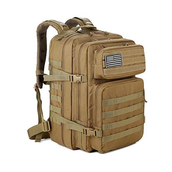 25L/45L 男性と女性用 Hking アウトドア 小型スクールリュックサック タクティカルバックパック バグアウトバッグ ボトルホルダー付き QT&QY サバイバル