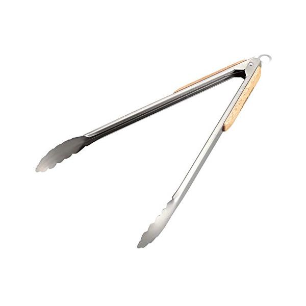 他サイト： キャプテンスタッグ(CAPTAIN STAG) バーベキュー用 ウッドグリップトング 35cmUG-3228の商品画像