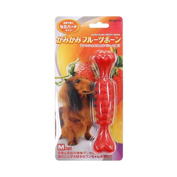 他サイト： スーパーキャット (Super Cat) かみかみフルーツボーンM ストロベリーの商品画像