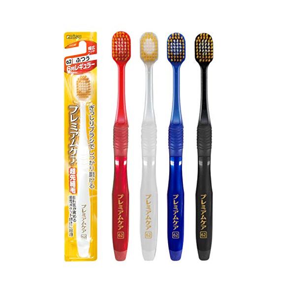 他サイト： エビス プレミアムケアハブラシ 6列レギュラー ふつう 3本組 (色おまかせ)の商品画像