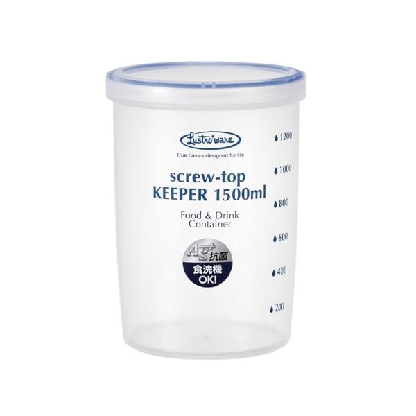 他サイト： 岩崎工業 ラストロウェア スクリュートップ キーパー 深型 1500ml パック ケース 保存容器 密閉容器 キャニスター プロテイン 麦茶 出の商品画像