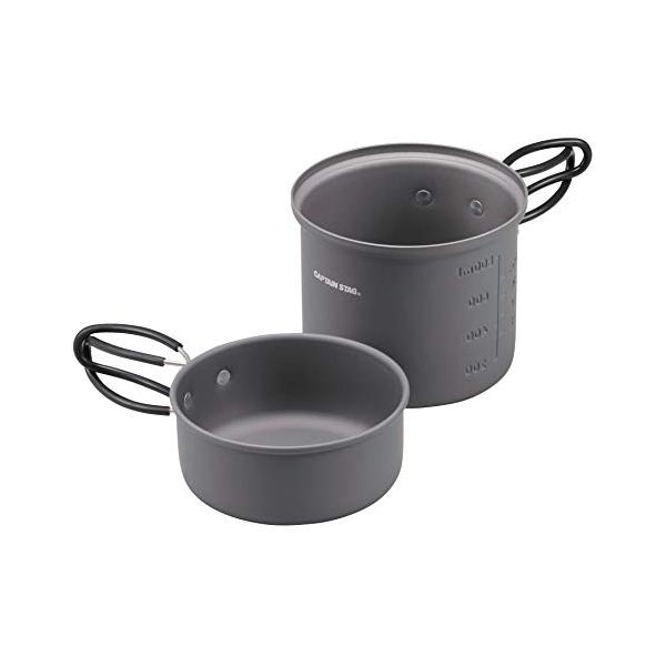 他サイト： キャプテンスタッグ(CAPTAIN STAG) アウトドア キャンプ クッカー クッカーセット アルミ製 硬質アルマイト加工 ソロクッカーセットの商品画像