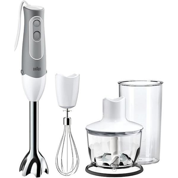 他サイト： ブラウン ハンドブレンダーマルチクイック5 MQ535GY軽量離乳食 下ごしらえ スムージー スープ つぶす 混ぜる きざむ みじん切り 泡立ての商品画像