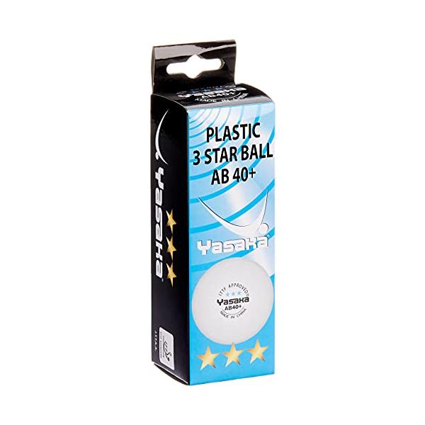 3球入りホワイト/-/A-60・パッケージ個数:1・数量:3球入り・カラー:ホワイト・素材:ABS樹脂・原産国:中国・公認:国際卓球連盟、日本卓球協会