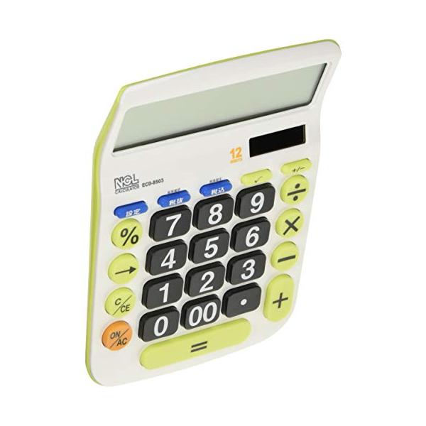 大型グレー/Lサイズ/ECD-8503G・Size:Lサイズ・パッケージ個数:1・本体寸法:W136×D32×H193mm・本体重量:192g・材質:本体、キー/ABS樹脂・機能:12桁表示/税計算/早打ち対応/2つの電源・内蔵電池:L11...