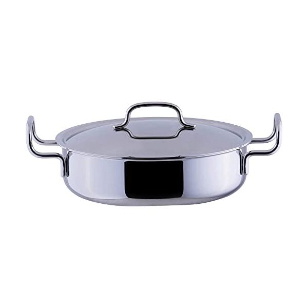 宮崎製作所 ジオ 両手鍋 浅型 25cm 日本製 IH対応 オール熱源対応 1