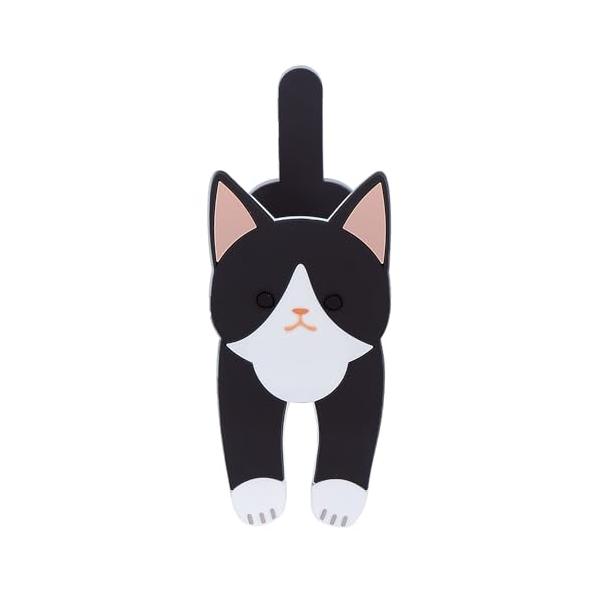 05ハチワレハチワレ/W47×D35×H123mm/MHC-05・Style:05ハチワレ・パッケージ個数:1・耐荷重:250g、保持枚数:A4普通用紙10枚