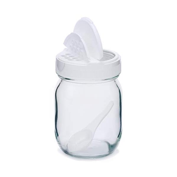 他サイト： 星硝(Seisho) セラーメイト 保存 瓶 2Way ボトル 粉ふり 調味料入れ ガラス 容器 320ml スプーン付 日本製 228168の商品画像